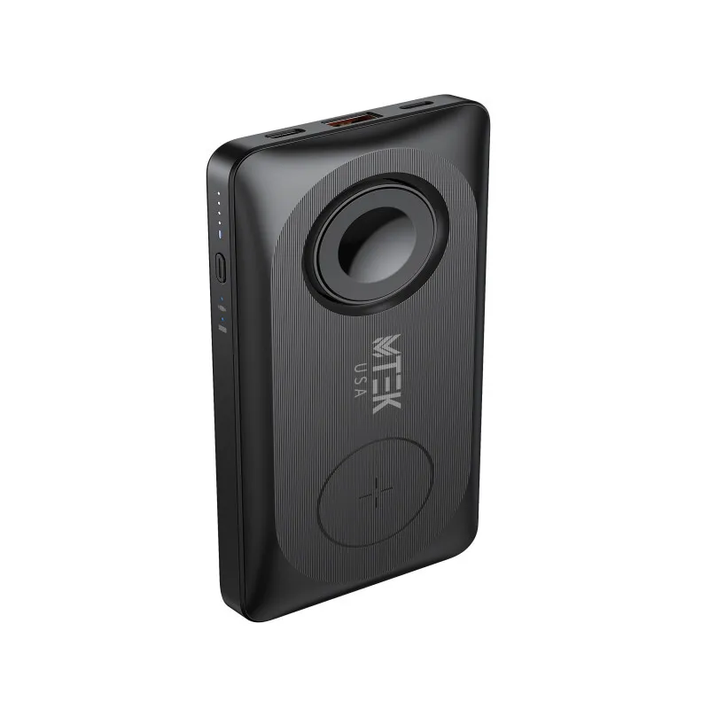 MTEK Dual Power Bank 10000mAh | Fast Charging for Phone & Watchبطارية MTEK مزدوجة 10000mAh | شحن الهاتف والساعة معًا – شحن سريع وآمن