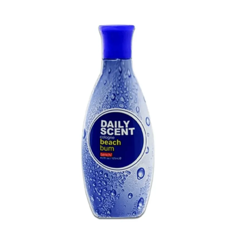 Daily Scent Beach Bum Cologne 125ml bottle – ocean fresh body sprayزجاجة ديلي سنت معطر كولونيا بيتش بوم 125 مل – عطر منعش برائحة البحر