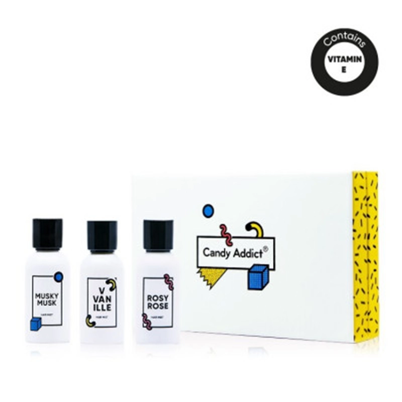 Candy Addict Mini Perfume Collection for Hair – 3 fragrancesكاندي أديكت – مجموعة عطور صغيرة للشعر بتركيبة مرطبة