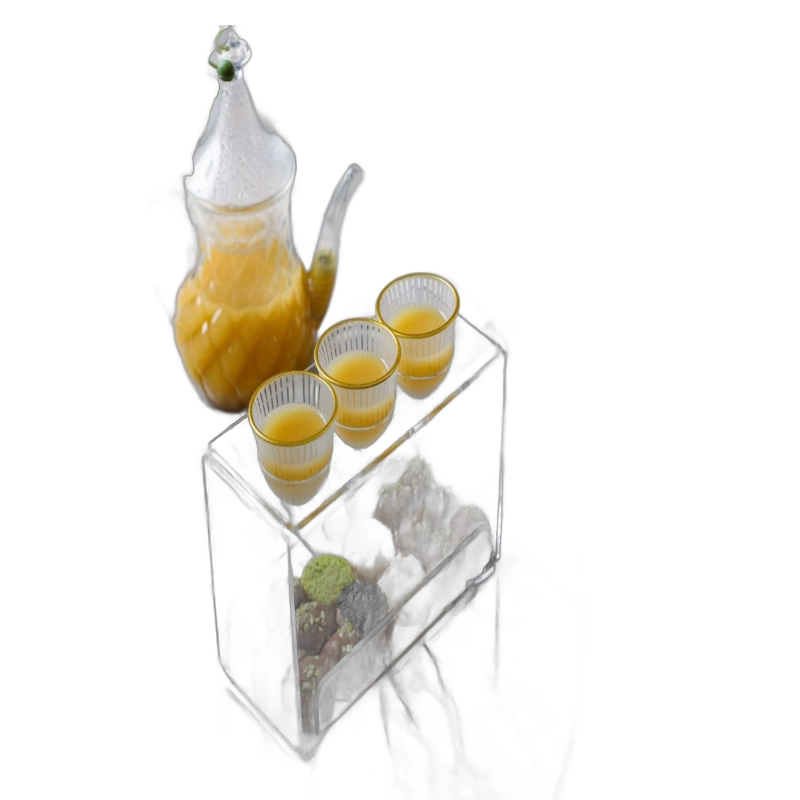 Mini serving tray for sweets and coffee cups – compact and elegantصينية تقديم الحلا والفناجيل حجم صغير – مثالية للقهوة والشاي