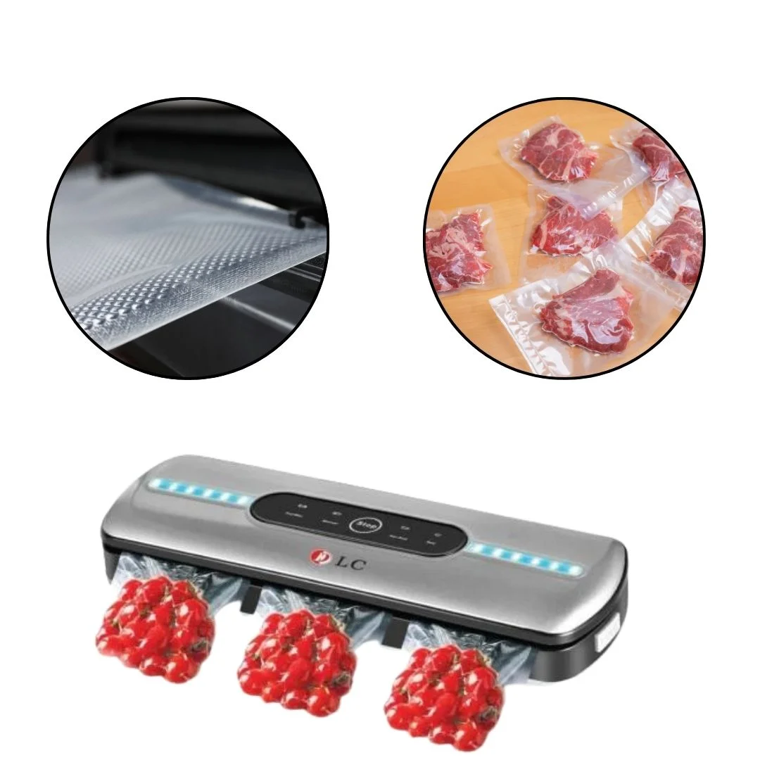 Vacuum Sealer Machine + 15 Bags | 110W – 2-Year Warrantyآلة تغليف مع تفريغ الهواء + أكياس حرارية | 110 واط – ضمان سنتين
